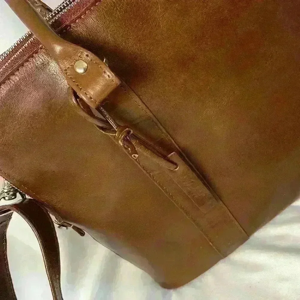 Ashwood Gina Genuine Leather Bag Tan - Picture 6 of 16